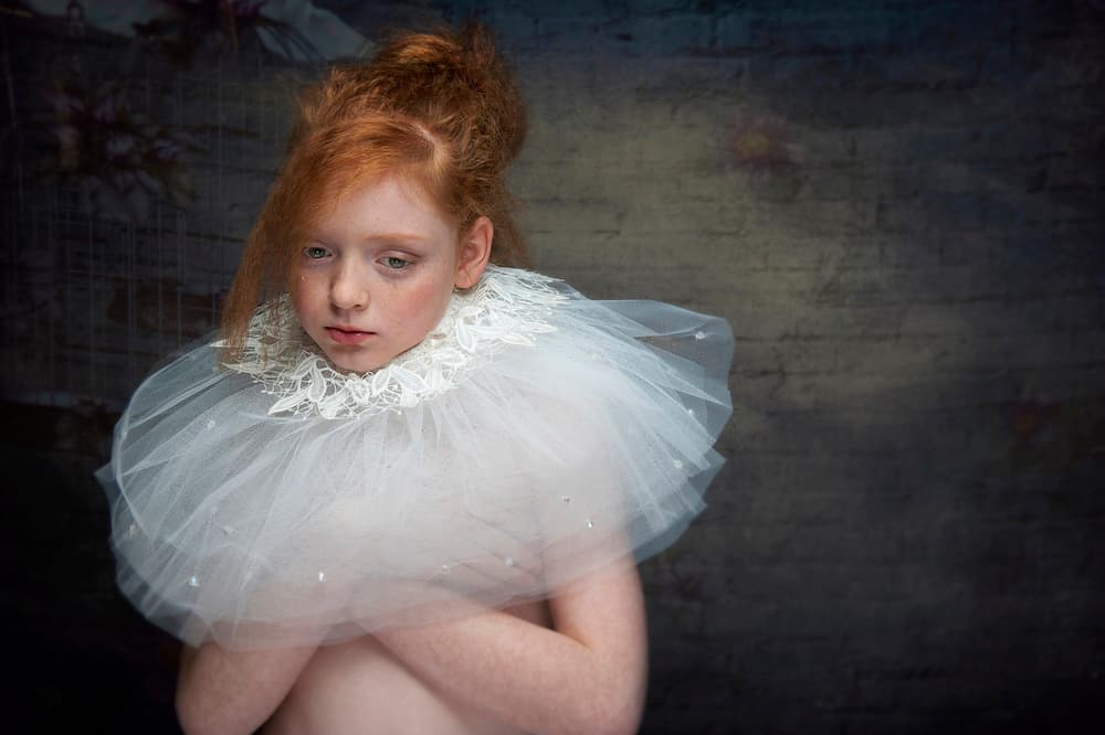 Delicate Redhead Portrait by Monika Vanhercke — canvas wall art