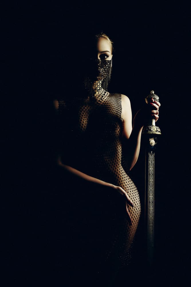 Veiled Warrior Woman by Ruslan Bolgov — canvas wall art