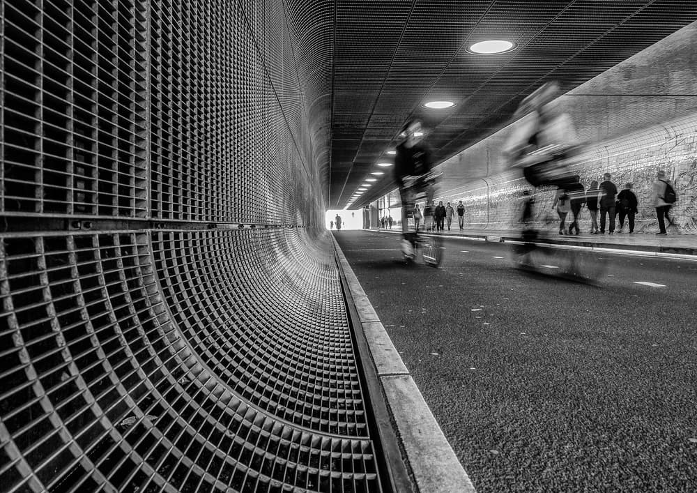 Dynamic Tunnel Commute by Jaap Koer — canvas wall art