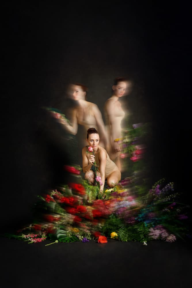 Ethereal Floral Nude by Amalya Shandelman — canvas wall art