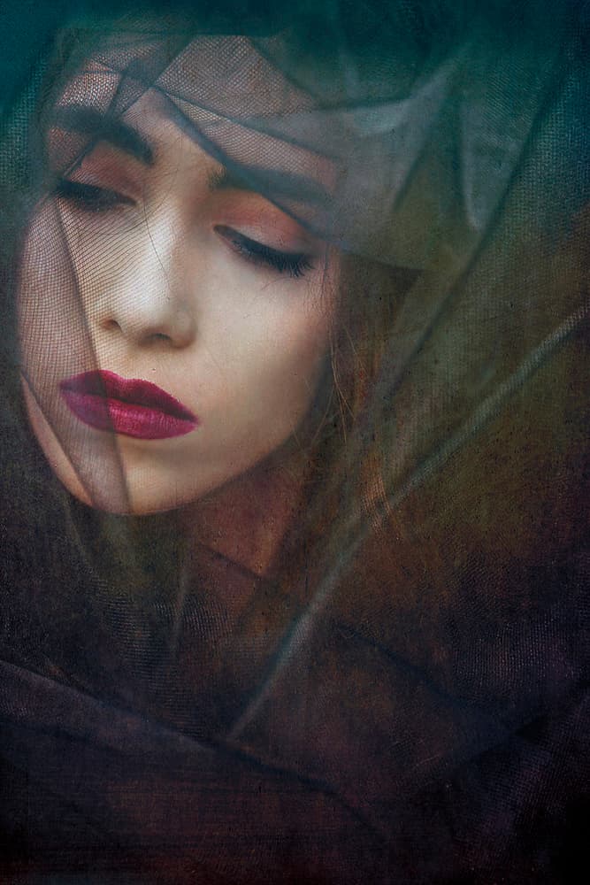 Serene Veiled Beauty by Sahar Karami — canvas wall art