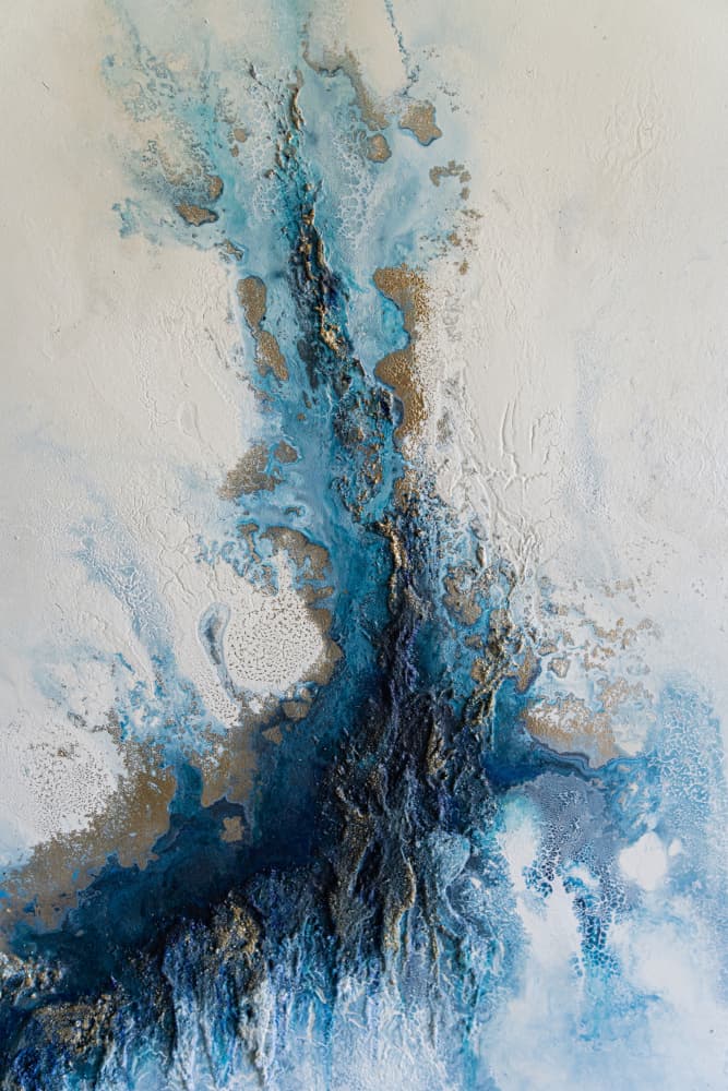 Coastal relief art - Release by Petra Meikle de Vlas — canvas wall art