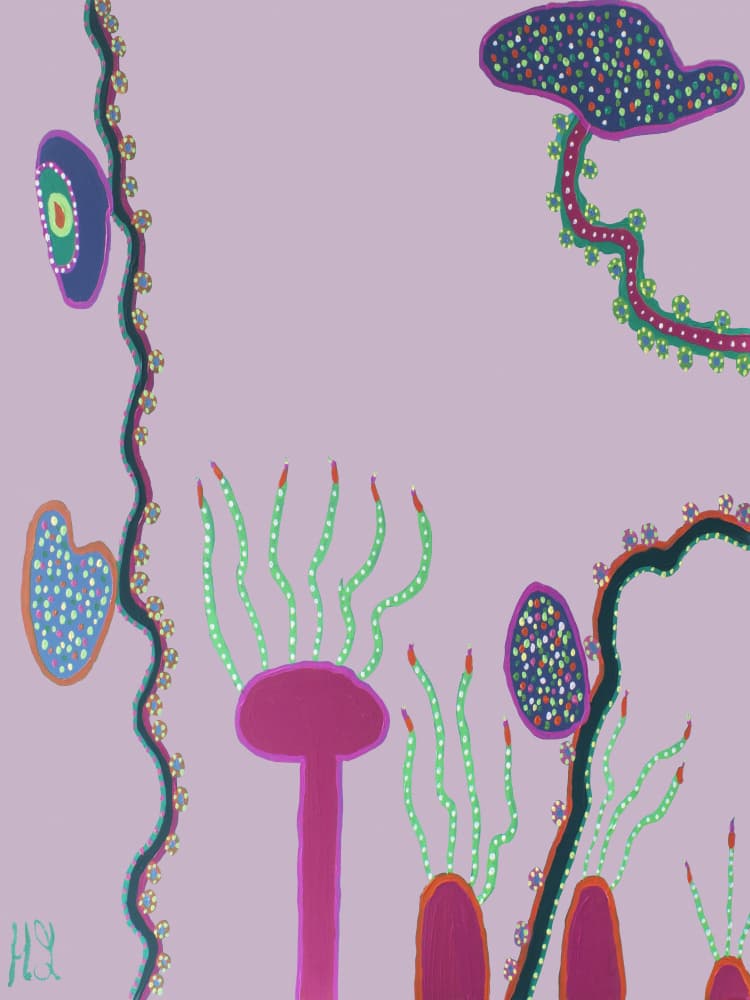 Whimsical Flora Garden by Helen Joynson — canvas wall art