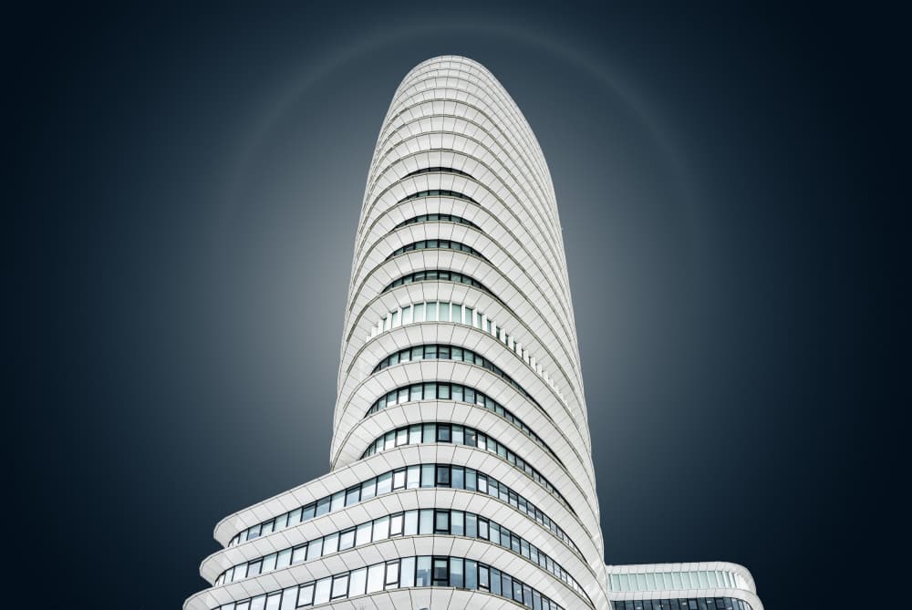 Curved Modern Skyscraper by fotomarion — canvas wall art