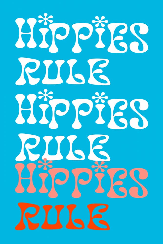 Groovy Hippies Rule by casa cartissi — canvas wall art