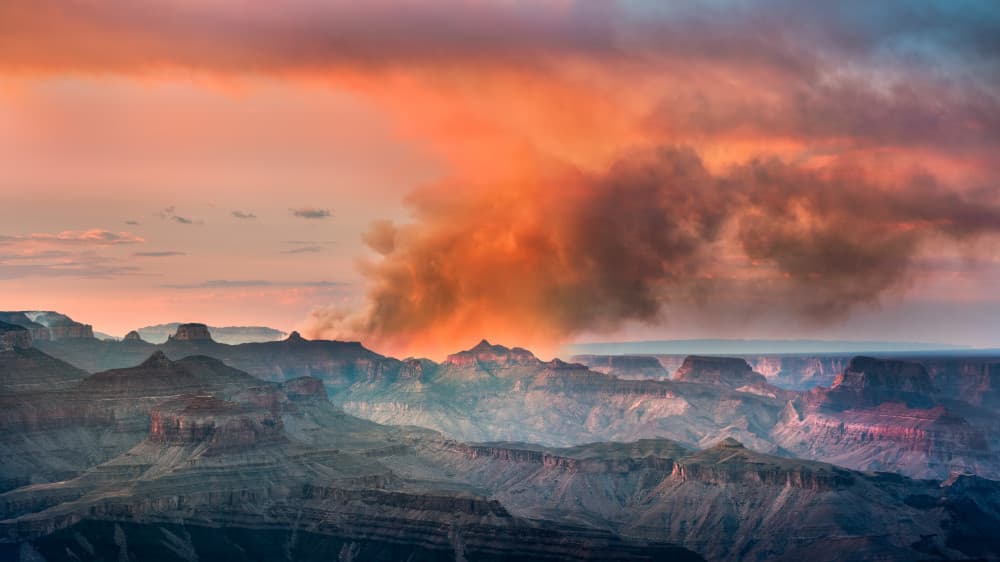 Fiery Canyon Sunset by John Fan — canvas wall art