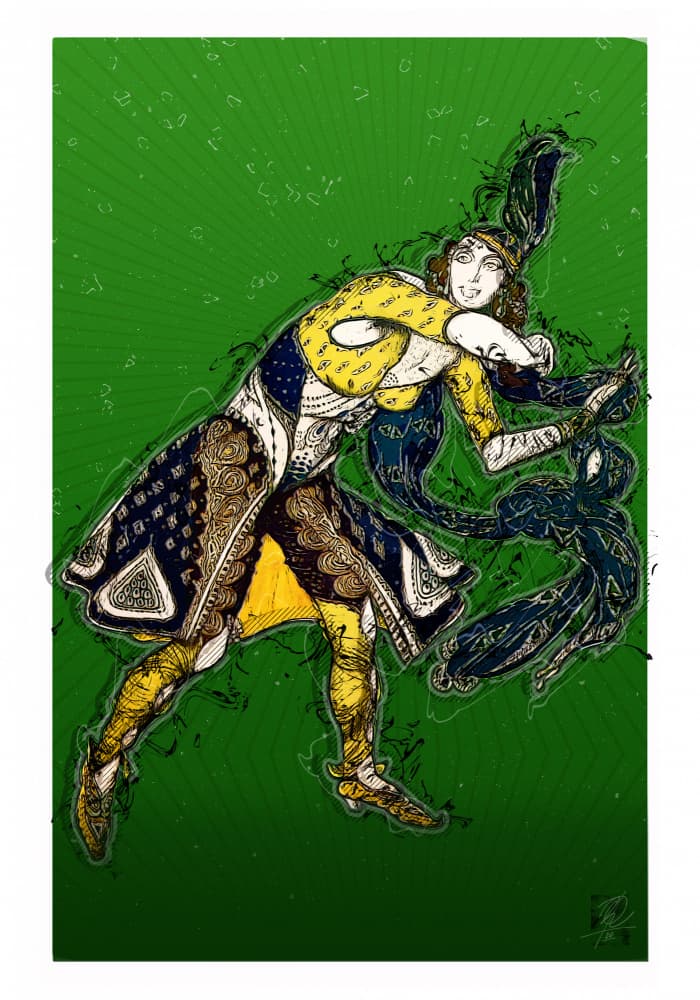 Vibrant Ornate Dancer by Osvaldo Russo — canvas wall art