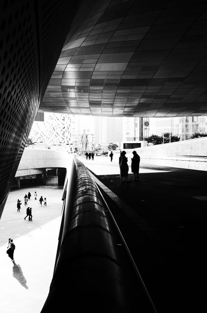 Modern Architecture Contrast by Parole Kim — canvas wall art