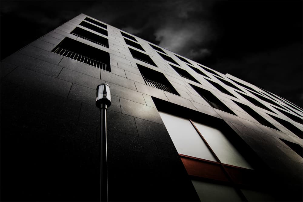 Dark City Architecture by Gilbert Claes — canvas wall art
