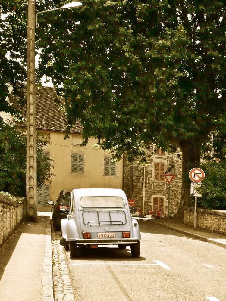 Vintage Car European Street by Gemma Bardot — canvas wall art