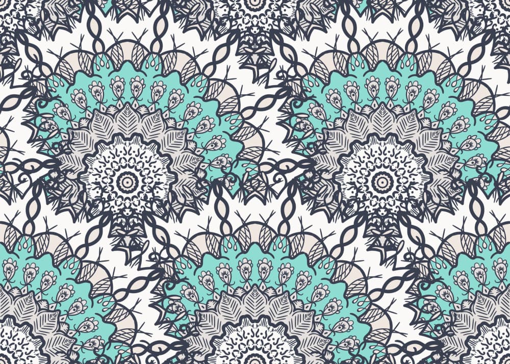 Bohemian Teal Mandalas by Marika Barsrsind — canvas wall art