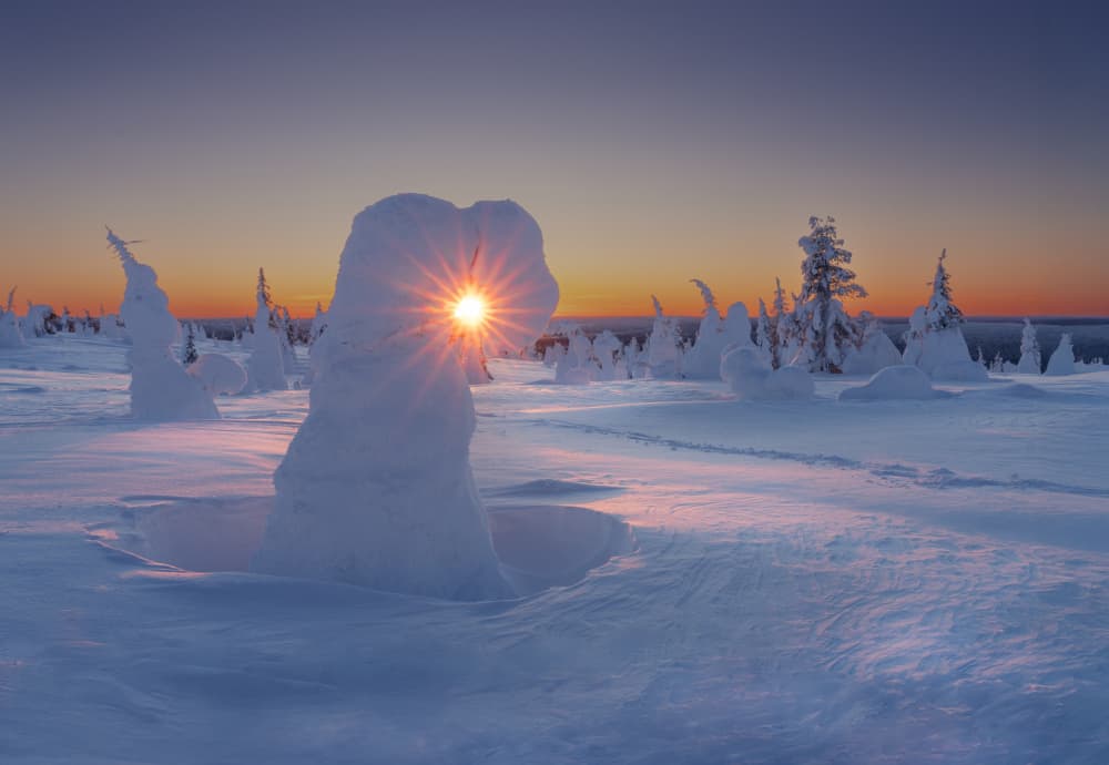 Frozen Winter Sunrise by Ling Jiang — canvas wall art