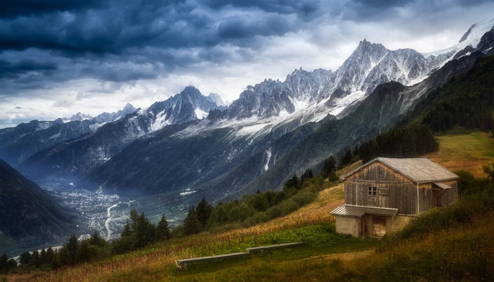 Alpine Valley Cabin by Bartolome Lopez — canvas wall art