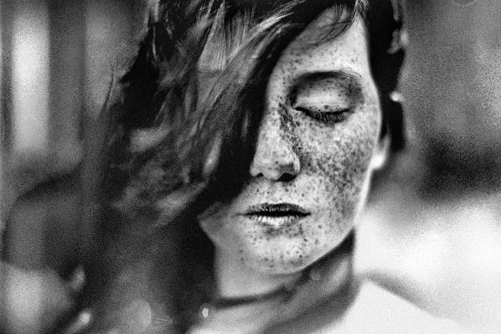 Pensive Freckled Portrait by Lars Hur — canvas wall art