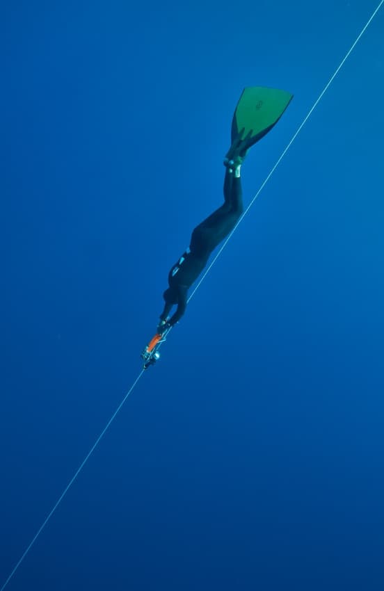Deep Blue Descent by Assaf Gavra — canvas wall art