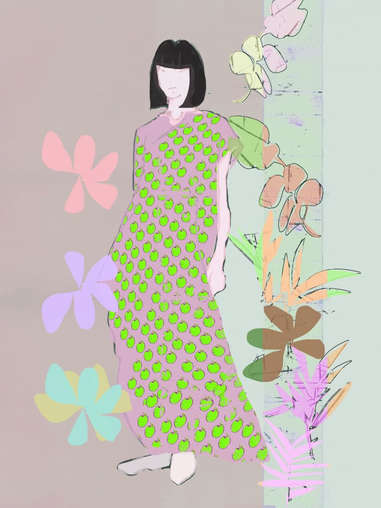 Floral Fashion Illustration by casa cartissi — canvas wall art