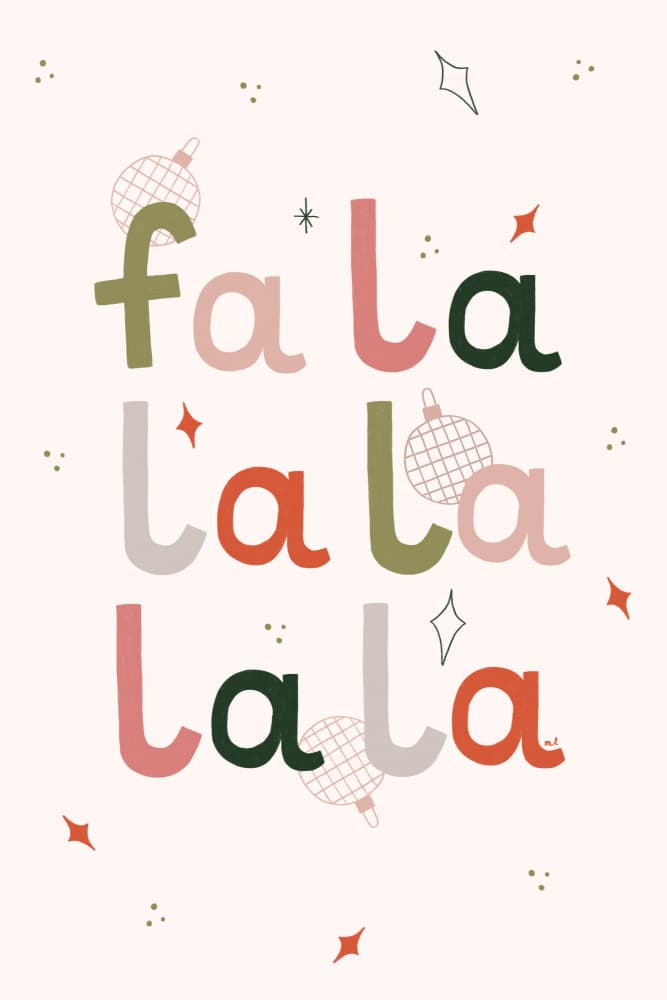 Fa La La Christmas by Menina Lisboa — canvas wall art