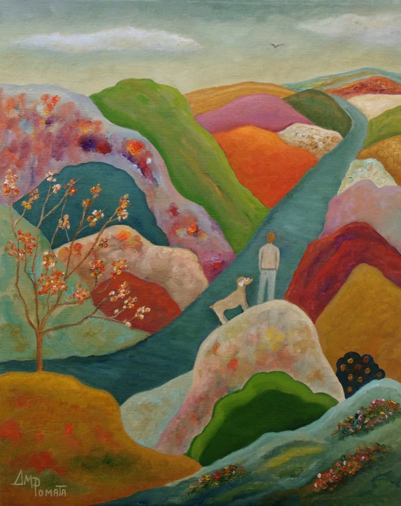 Journey Through Vibrant Hills by Angeles M. Pomata — canvas wall art