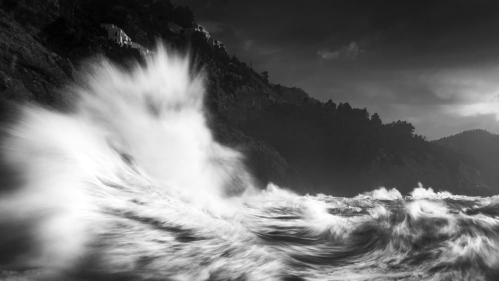 Crashing Ocean Waves by Paolo Lazzarotti — canvas wall art
