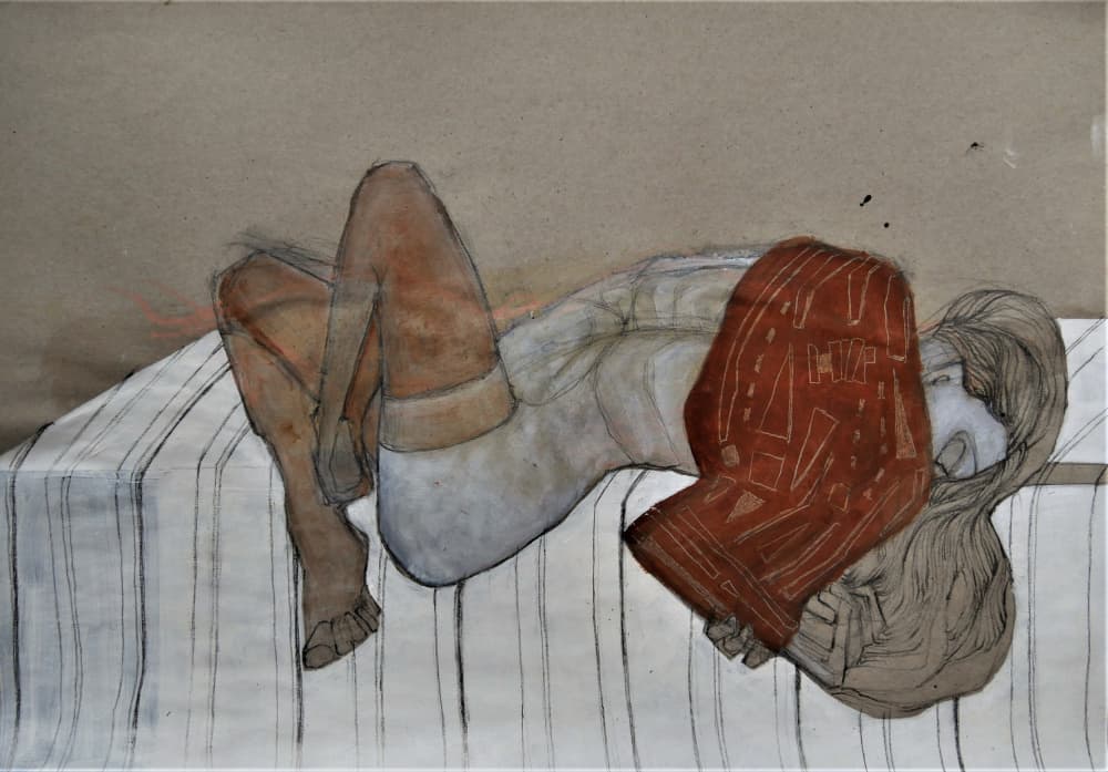 Peaceful Rest on Stripes by Doris Schmitz — canvas wall art