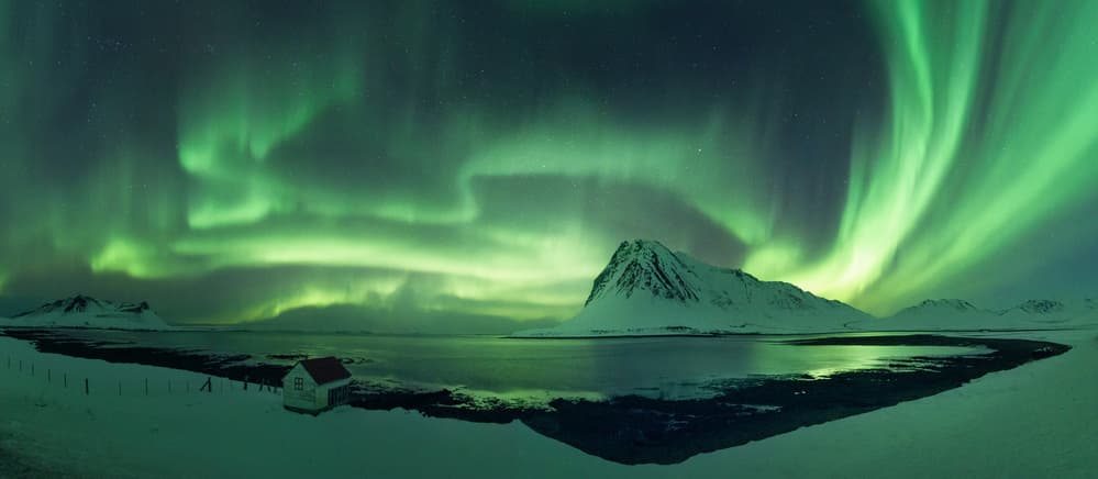 Northern Lights Winter Landscape by David Martin Castan — canvas wall art