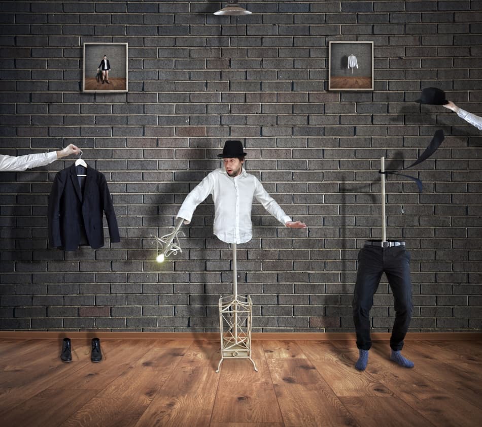 Conceptual Man Dressing by Martin Marcisovsky — canvas wall art