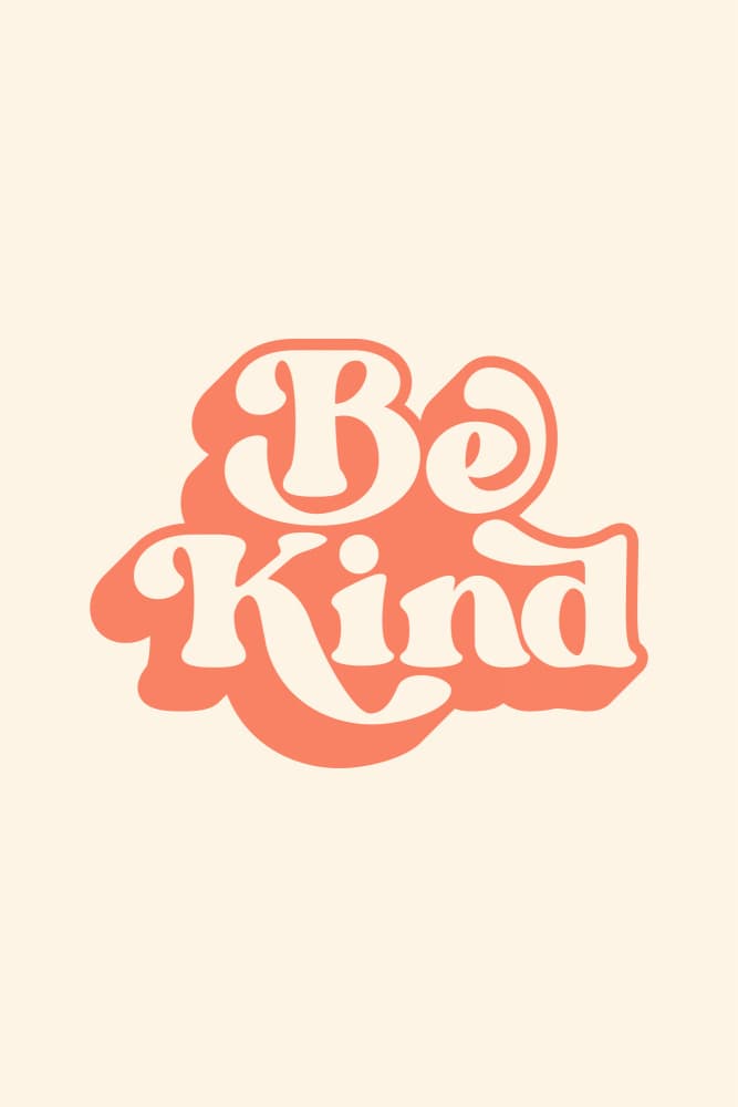 Be Kind Retro Message by Brett Wilson — canvas wall art