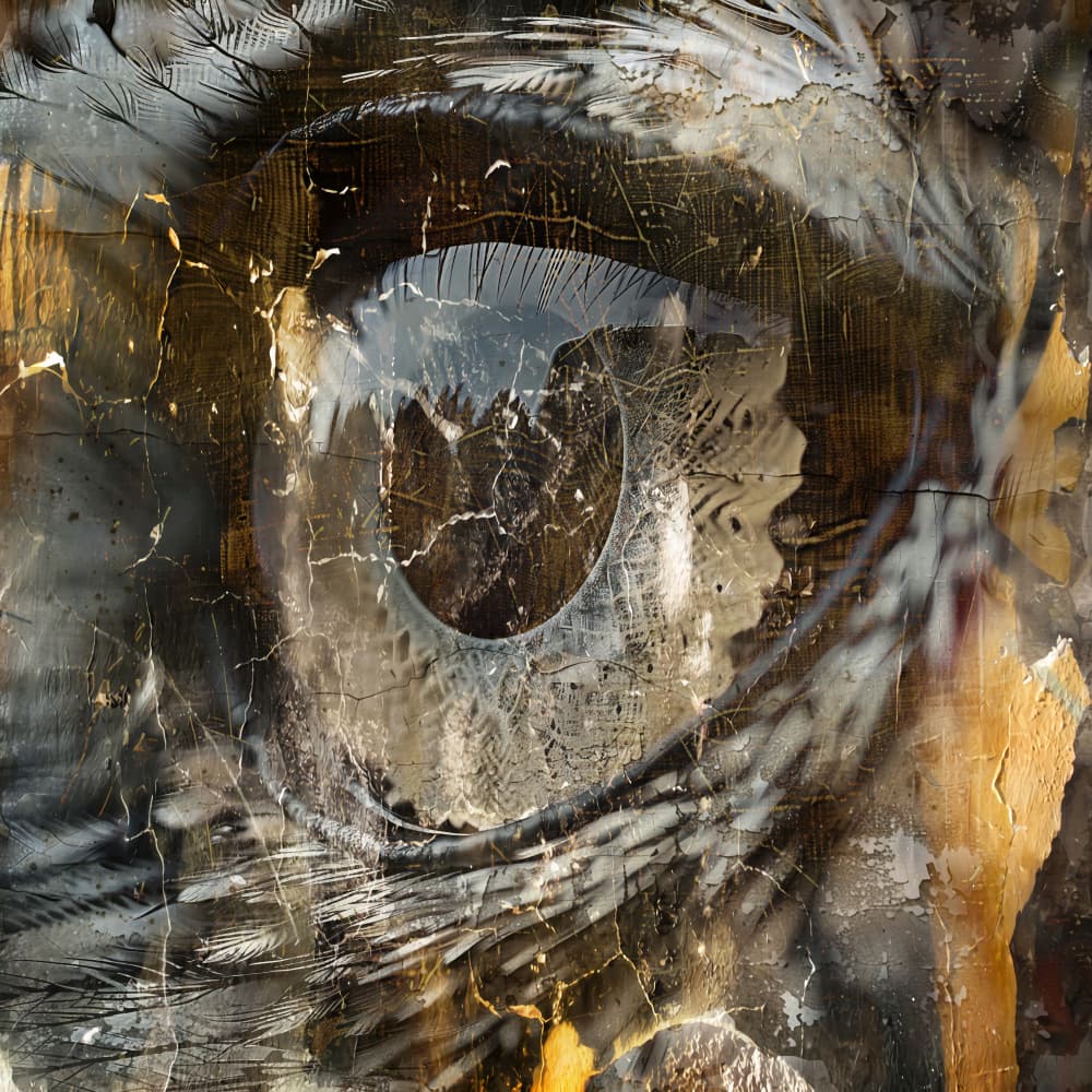 Mystic Feathered Gaze by Rafal Kulik — canvas wall art