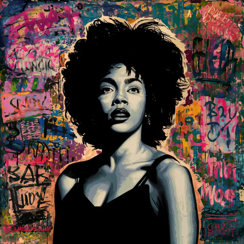 Urban Afro Graffiti Portrait by Cicero Spin — canvas wall art
