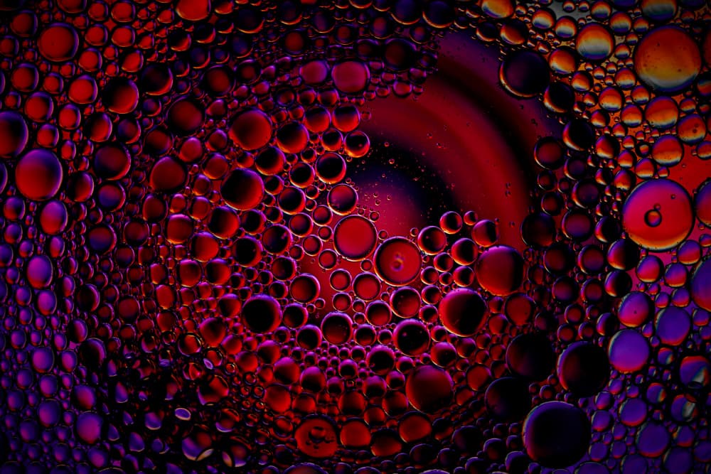 Crimson Bubble Vortex by Vladislav Danilov — canvas wall art