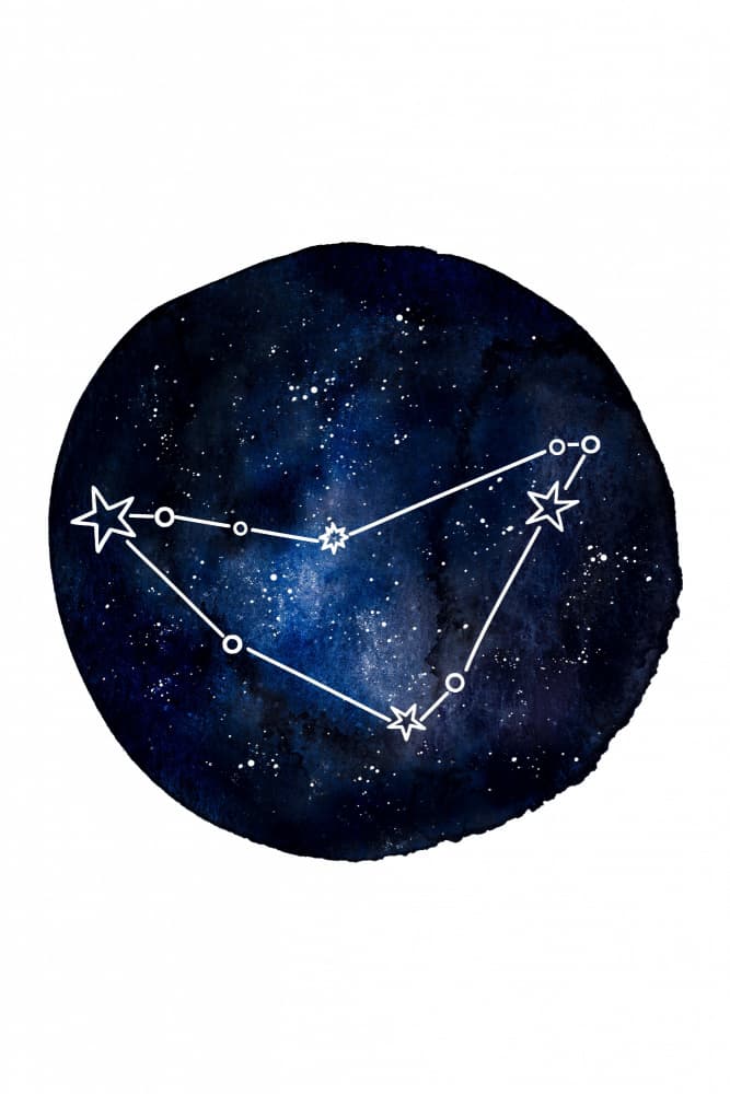Starry Capricorn Constellation by EMELIEmaria — canvas wall art