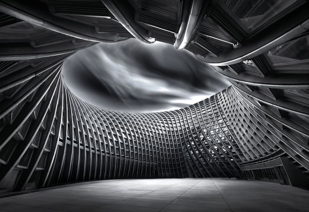 Modern Curved Architecture by Catherine Wang — canvas wall art