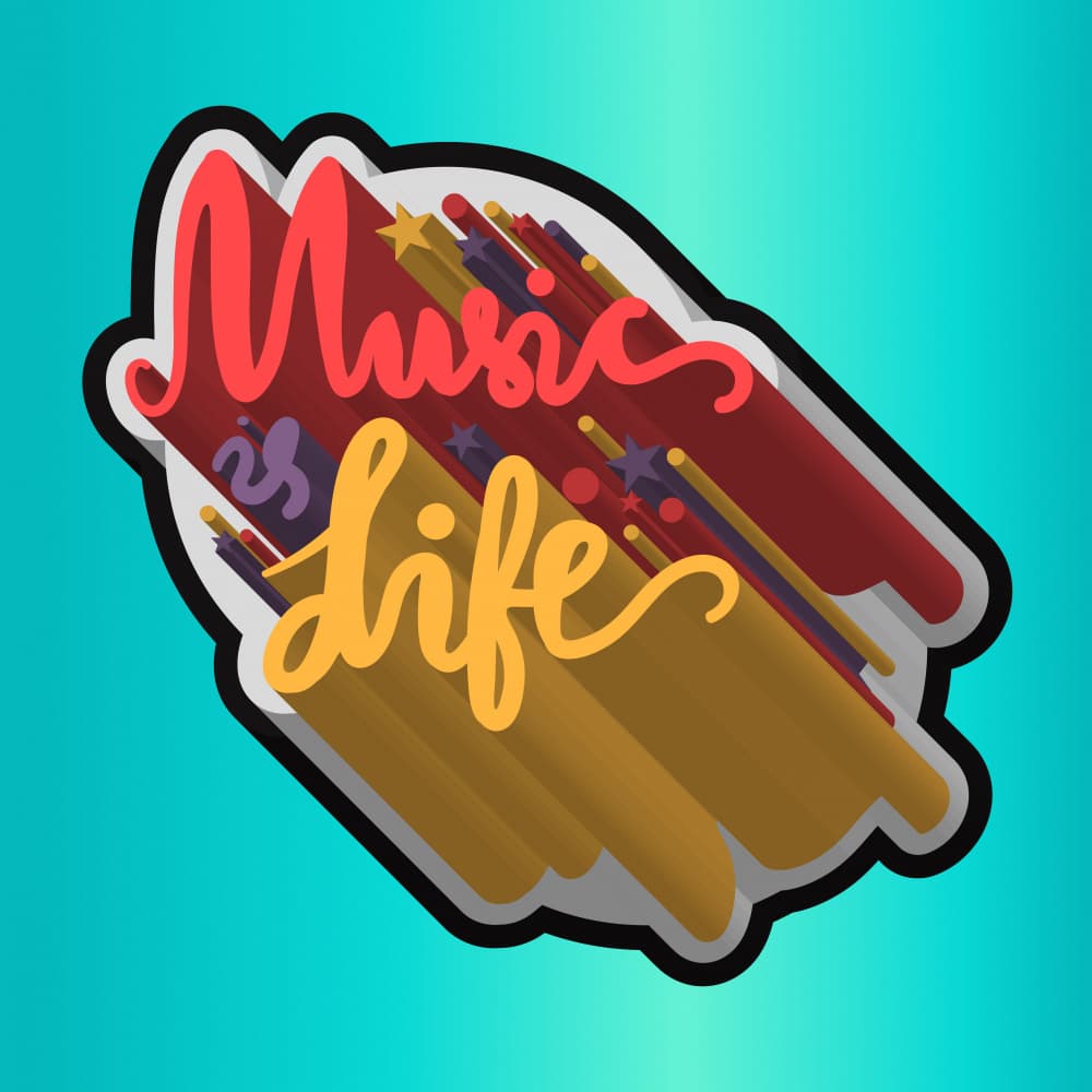 Vibrant Music Is Life by Marika Barsrsind — canvas wall art
