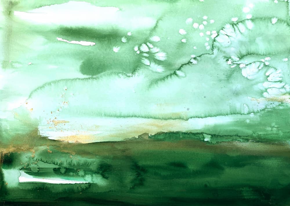 Ethereal Green Landscape by Christine Lindstrom — canvas wall art