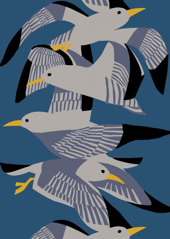 Soaring Seagulls by Ophelia Pang — canvas wall art