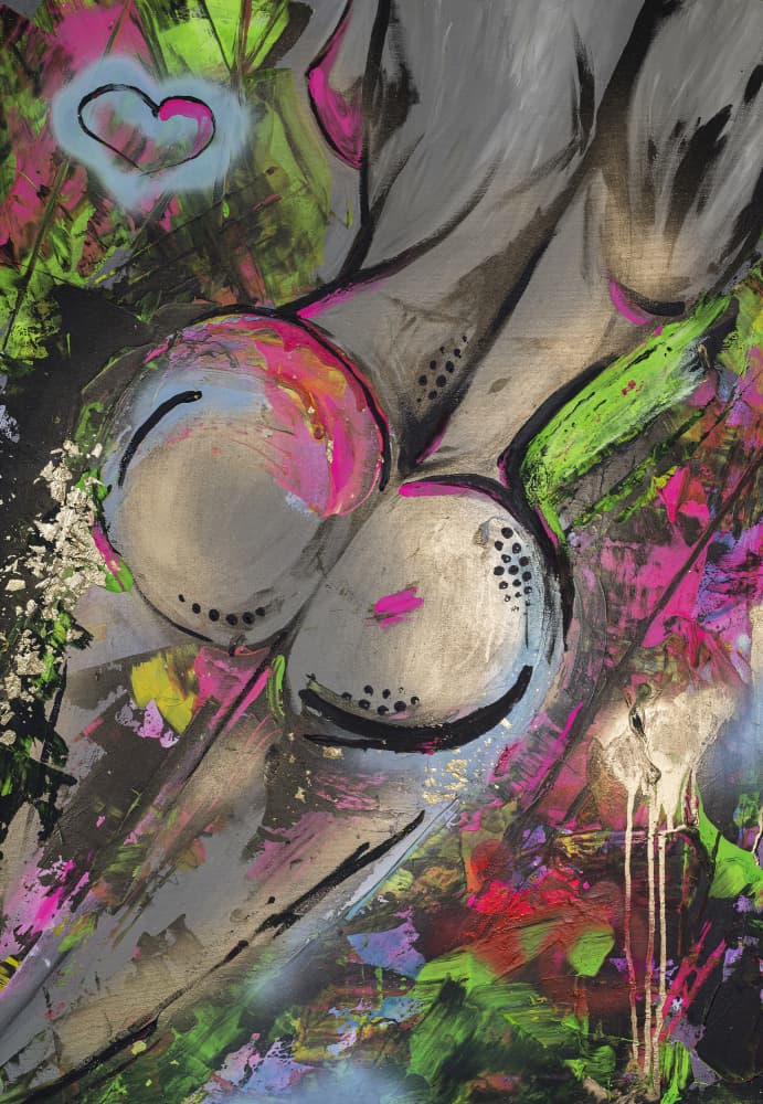 Neon Body Art by Anete Purina-Purite — canvas wall art