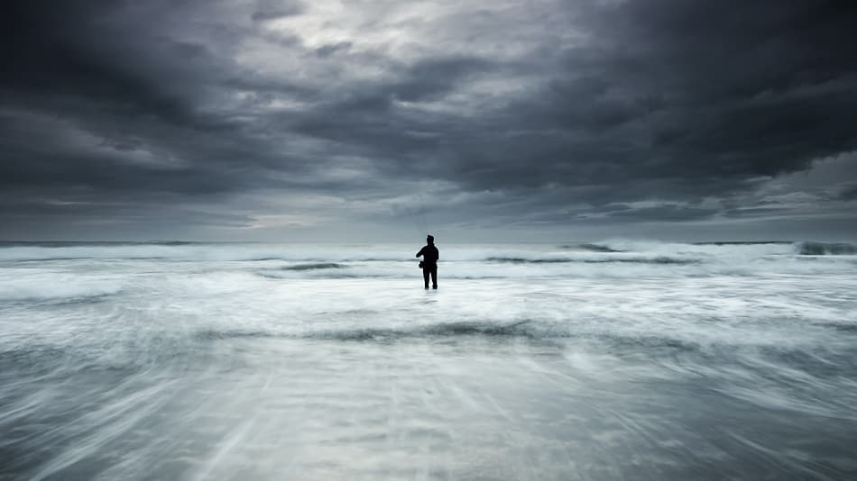 Moody Ocean Solitude by Paulo Dias — canvas wall art