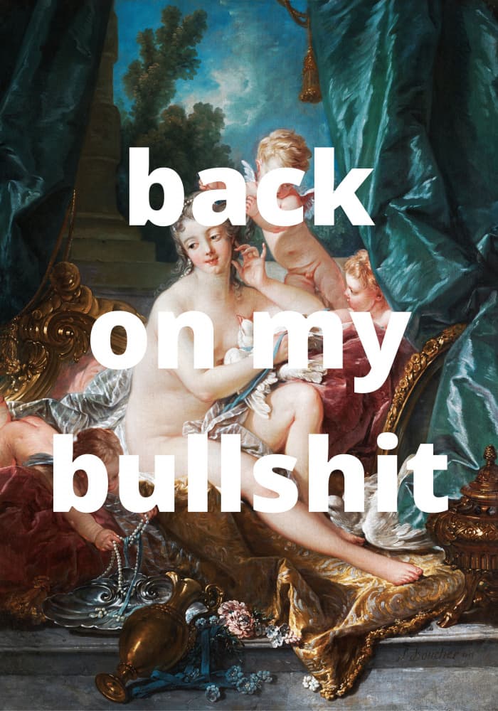 Rococo Bullshit Vibe by Athene Fritsch — canvas wall art
