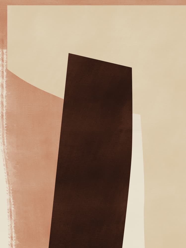 Warm Abstract Shapes by Little Dean — canvas wall art