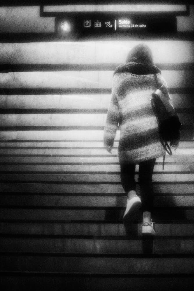Solitary Urban Ascent by Laura Mexia — canvas wall art