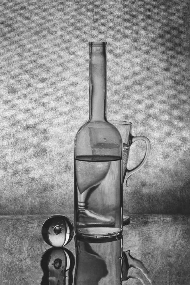 Water Bottle Reflection by Brig Barkow — canvas wall art