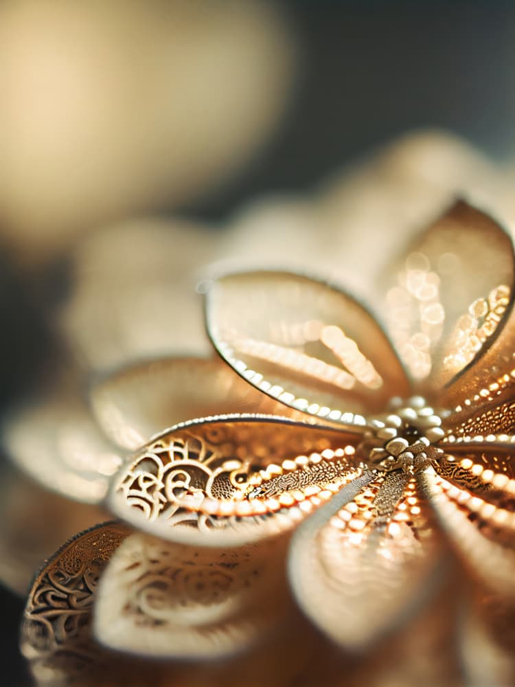 Golden Petal Glow by Treechild — canvas wall art