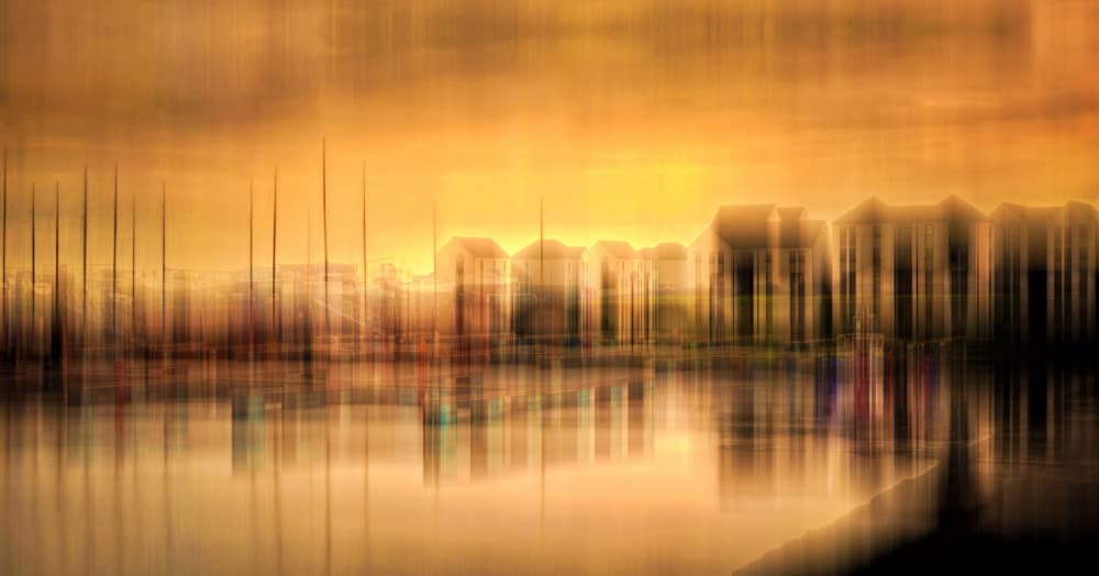 Golden Marina Sunset by Ray Clark — canvas wall art