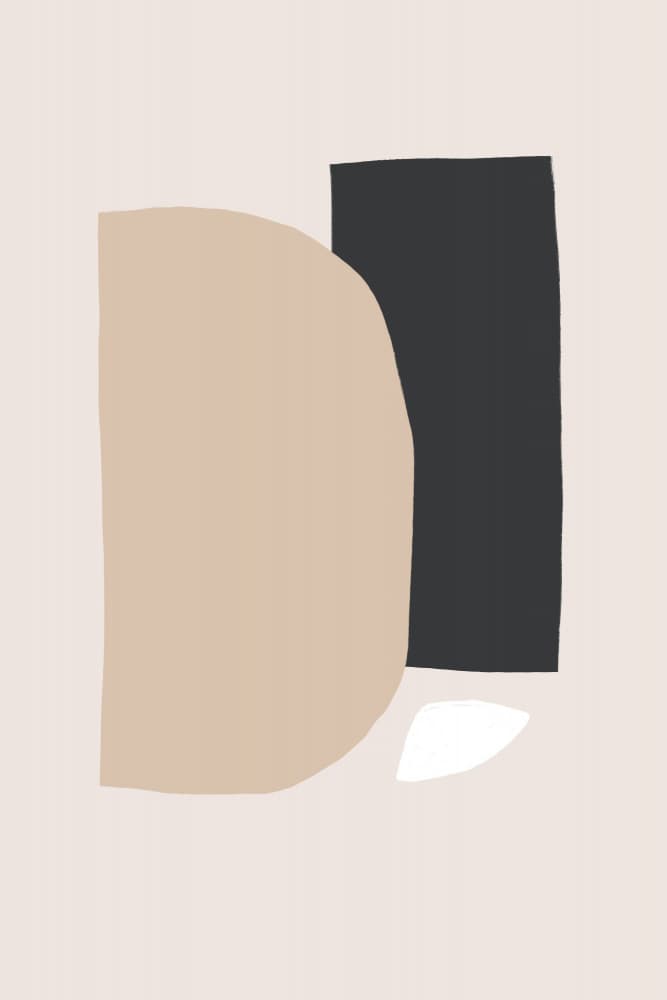 Geometric Shapes In Neutral Tones by uplusmestudio — canvas wall art