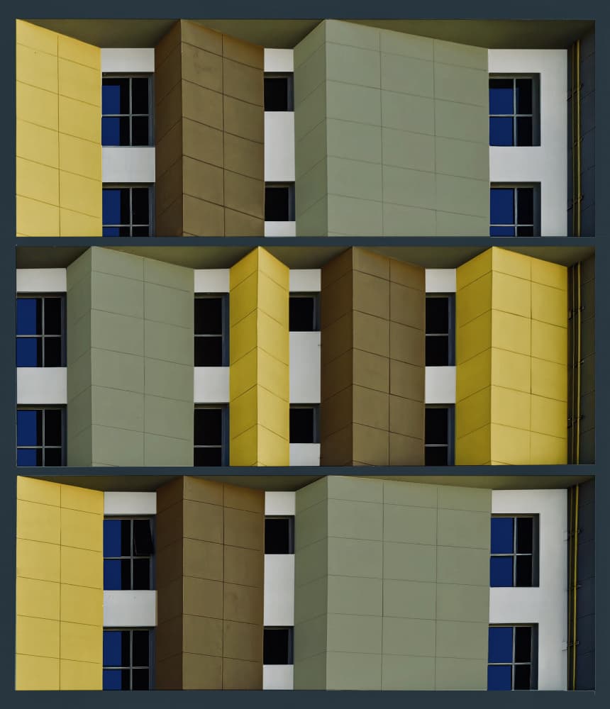 Modern Geometric Facade by Arnon Orbach — canvas wall art
