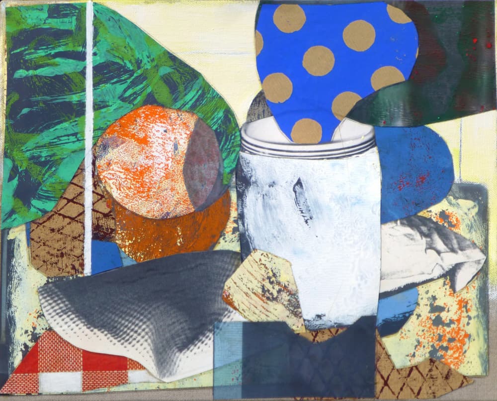 Playful Still Life Collage by Pascal Marlin — canvas wall art