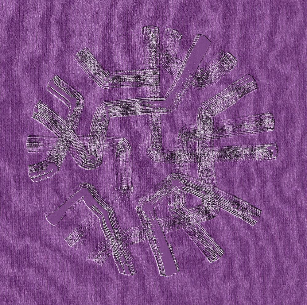 Purple Intertwined Geometry by Santhosh ch — canvas wall art