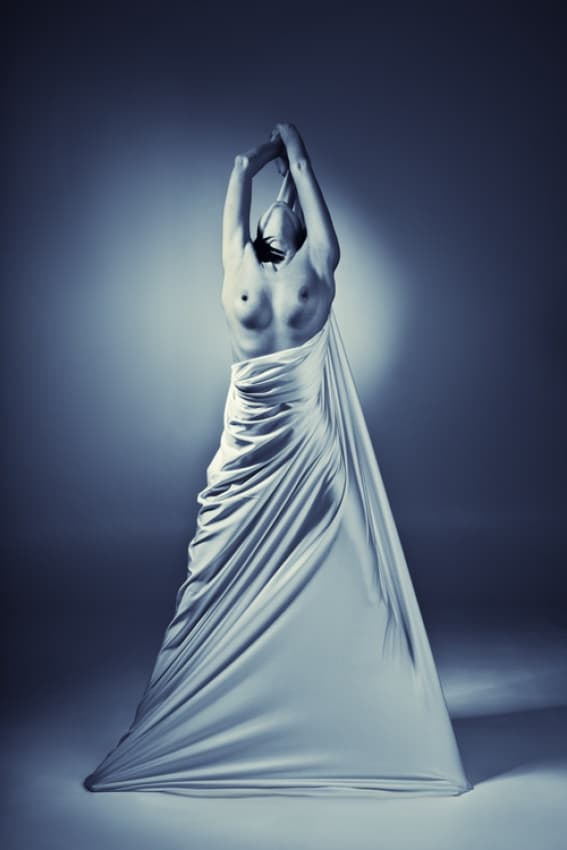 Graceful Draped Form by Nanouk el Gamal - Wijchers — canvas wall art