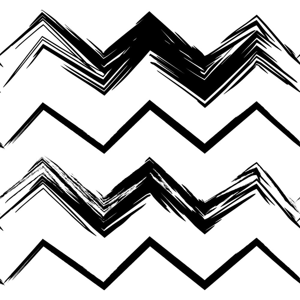 Abstract Brush Zigzags by Marika Barsrsind — canvas wall art
