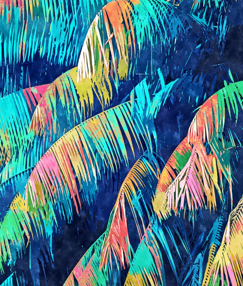 Palm Sunset by Uma Gokhale — canvas wall art